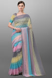 Multi Line Party Wear Beautiful Saree