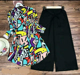 Nice-Looking Reyon Top & American Crepe With Printed Work For Casual wear