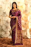 Banarasi Silk Purple Fancy Saree