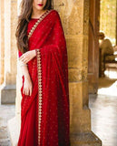 Red Color Saree For Woman's