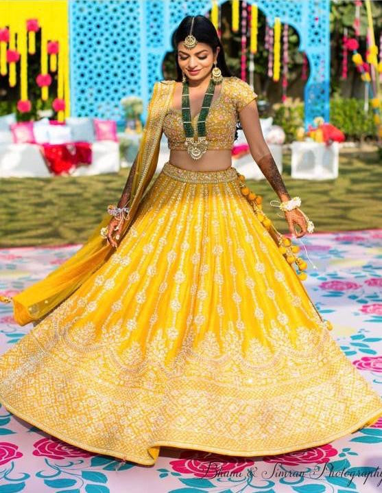 Bloom into the spring-summer season with our vibrant marigold lehenga set  crafted in fine Baramasi silk. Creative Director:… | Instagram