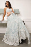 Attractive Sky Blue Designer Lehenga Choli