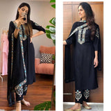 Festival Wear Black Embroidered Designer Salwar Suit