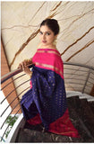 BOLLYWOOD SOFT LICHI SILK WIITH RICH PALLU & JACQUARD WORK - Cygnus Fashion