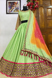 Party Wear Lehenga With Real Mirror Work With Designer Choli And Dupatta