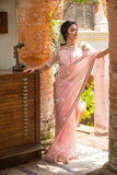 Designer Organza Saree With Designer Lace Work