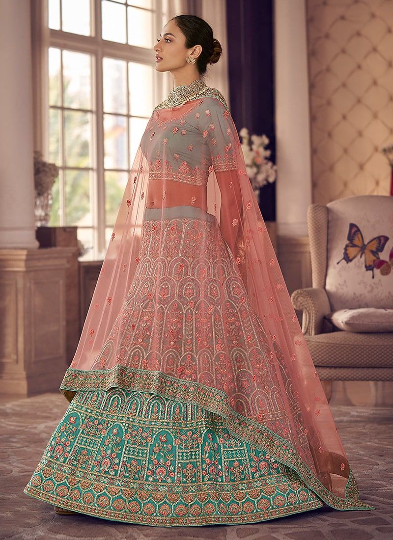 Turquoise Blue Lehenga Set