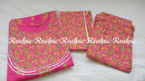 Fancy Pink Heavy Slub Salwar Suit With Print Hand Work & Desining Dupatta For Party Wear
