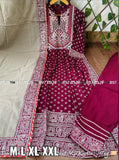 Stylish Jaipuri Salwar suit With Material Work For Women