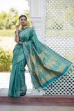 Light Blue Designer  Fancy Soft Kanchipuram Silk Saree