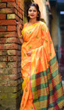 Mustard Banglori Silk Weaving Saree