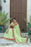 Party Wear Georgette Saree With Embroidery Work