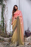 Fancy Heavy Sequence Work Georgette Saree With Unstitched Blouse Piece