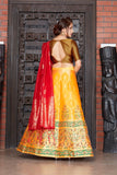 Party Wear Banarasi Silk Lehenga With Unstitched Choli