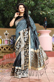 Floral Woven Design Jacquard Silk Saree For Women