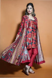 Bollywood Style Koti With Suit An Pant With Digital Print