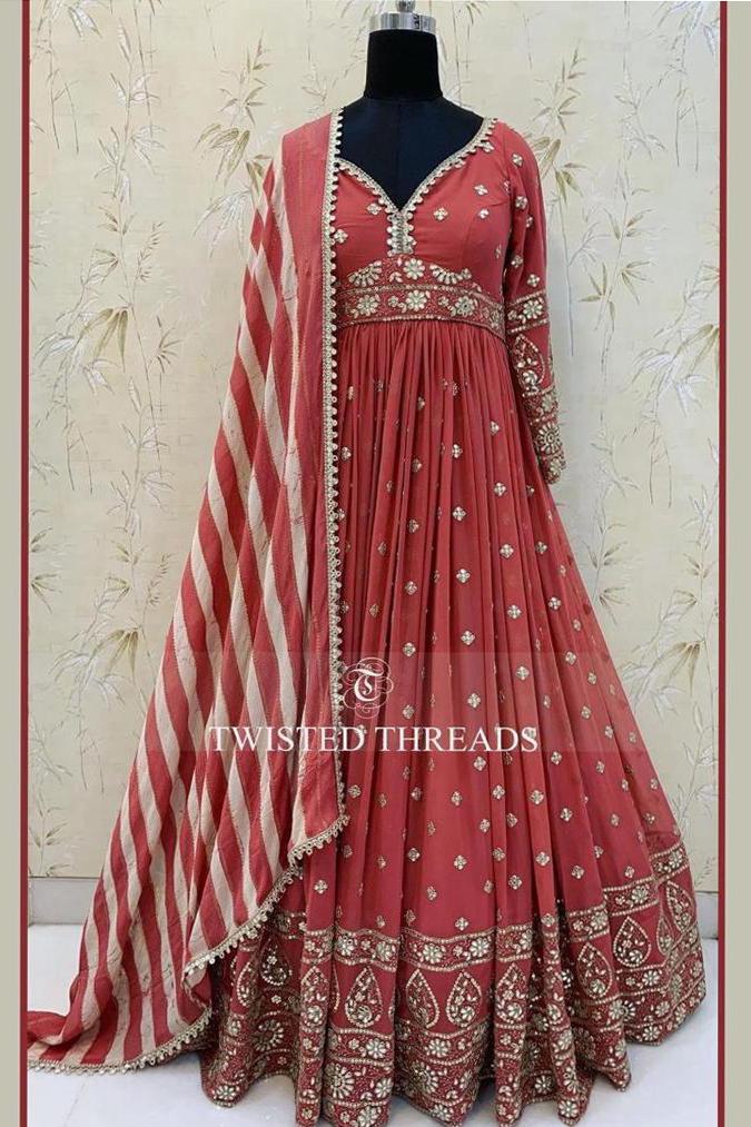 Designer Embroidery Anarkali Gown For Party Wear