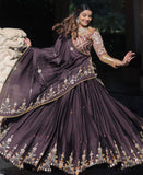 New Trendy Coffee color Fancy Chain work Lehenga choli For Woman, Wedding Lehenga Choli, Bridal Chaniya choli,