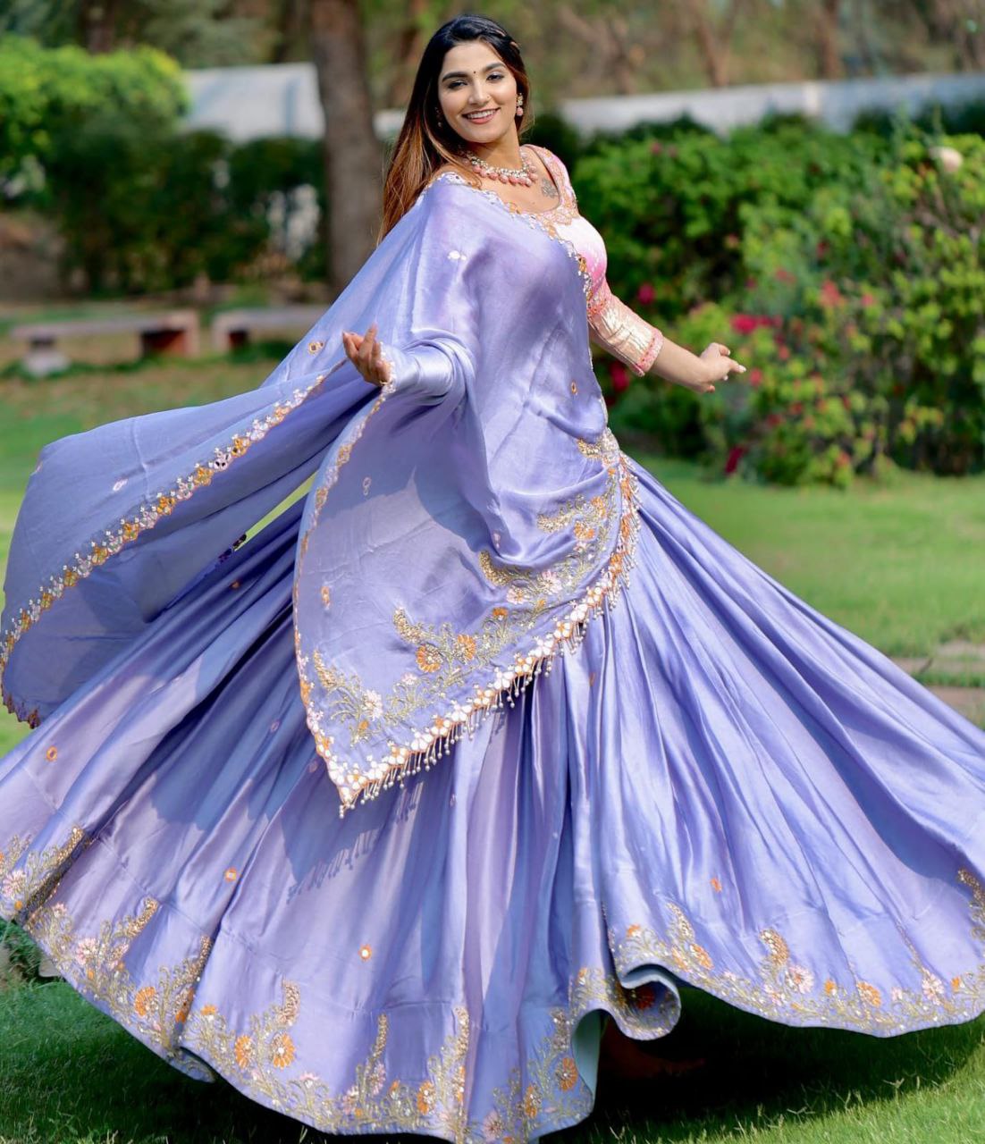 Amazing Sky Blue and Purple Colour Designer Lehenga Choli For Girls |  Designer lehenga choli, Blue lehenga, Lehenga choli