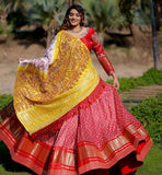 Spread the aura of freshness with this prominent white color lehenga choli made of georgette material embellished with paper mirror