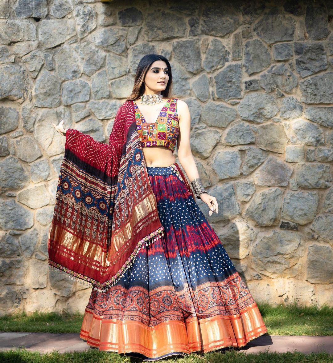 Beautiful Silk Hand Embroidered Lehenga-Choli with beautiful. | Indian  bridal wear red, Dress indian style, Indian bridal fashion